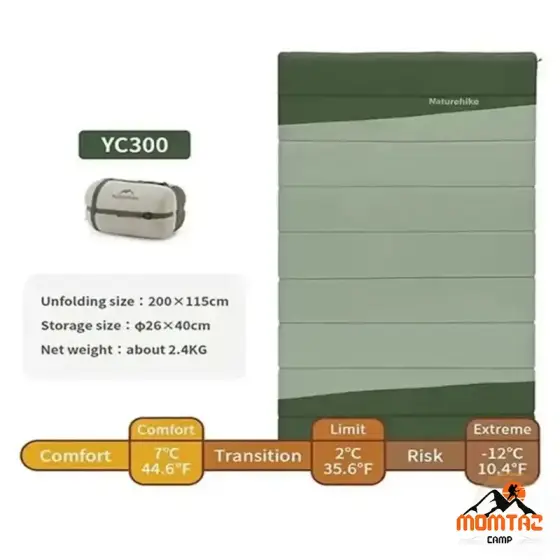 کیسه خواب دو نفره YC300 نیچرهایک مدل CNK2300019