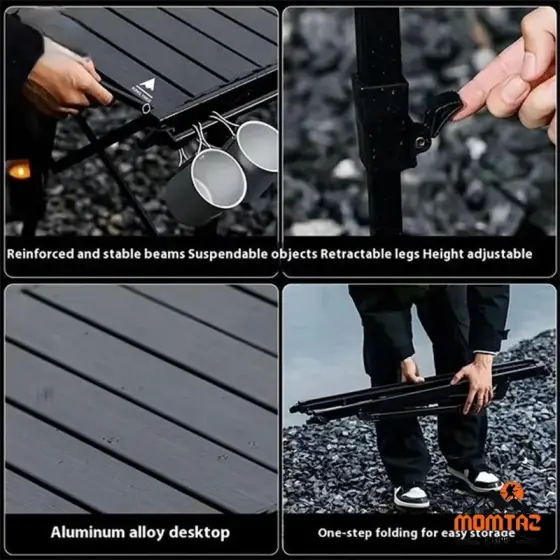 میز تاشو کمپینگ 4 نفره کینگ هایک مدل HK018