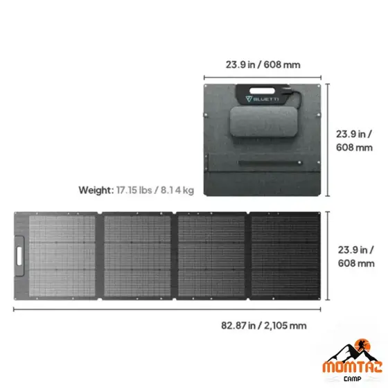 پنل خورشیدی قابل حمل 200 وات BLUETTI مدل MP200