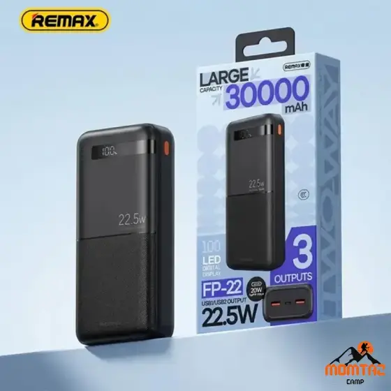 پاوربانک 30000 میلی آمپر 22.5 وات ریمکس مدل FP-22