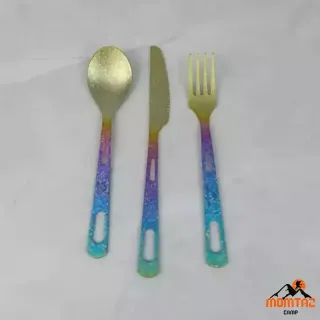 ست قاشق و چنگال تیتانیومی ماونتین هایکر مدل SZK1047
