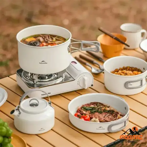ست ظروف بزرگ سفید نیچرهایک مدل CNK2450CF013