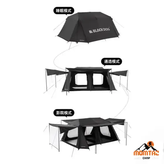چادر اتوماتیک 5-8 نفره کابین گنبدی بلک‌ داگ مدل CBD2300ZP012
